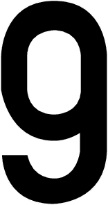 9, UITGESNEDEN CIJFER