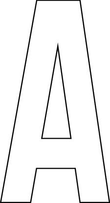 A, UITGESNEDEN LETTER