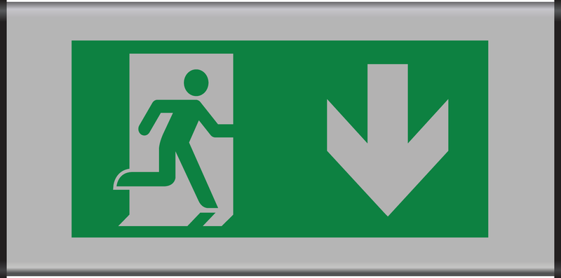 VLUCHTWEG RECHTS NAAR BENEDEN