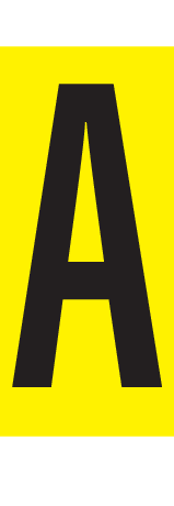 A, LETTRE SUR FEUILLE MAGNÉTIQUE