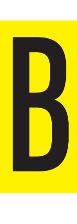 B, LETTRE SUR FEUILLE MAGNÉTIQUE