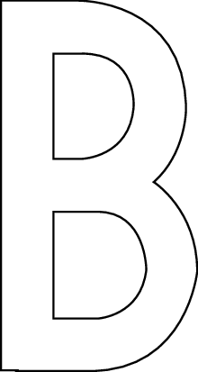 B, LETTRE DÉCOUPÉE