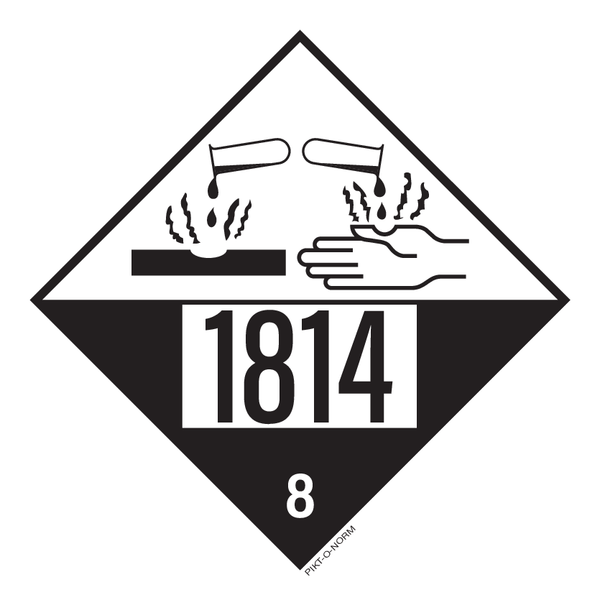 IMO 8.0. CORROSIF A UN 1814