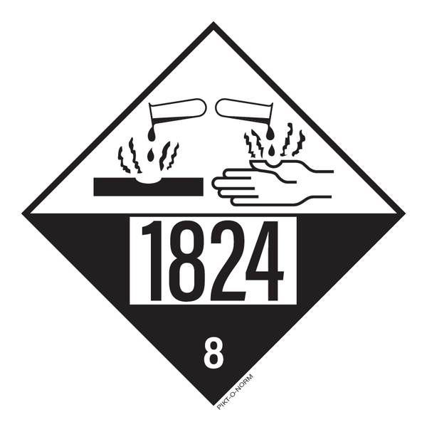 IMO 8.0. CORROSIF A INDICATEUR UN 1824