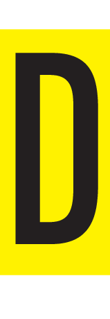 D, LETTRE SUR FEUILLE MAGNÉTIQUE