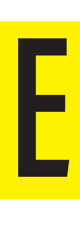 E, LETTRE SUR FEUILLE MAGNÉTIQUE