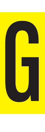 G, LETTRE SUR FEUILLE MAGNÉTIQUE