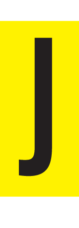 J, LETTRE SUR FEUILLE MAGNÉTIQUE