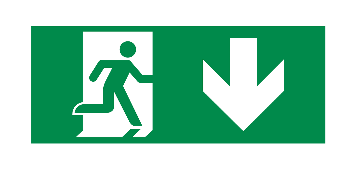 VLUCHTWEG RECHTS NAAR BENEDEN