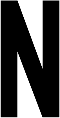 N, LETTRE DÉCOUPÉE