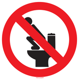 INTERDIT DE SE TENIR SUR LA TOILETTE