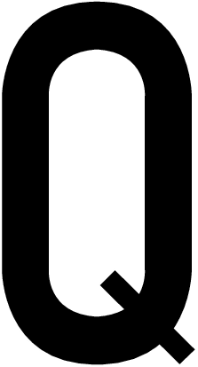 Q, LETTRE DÉCOUPÉE
