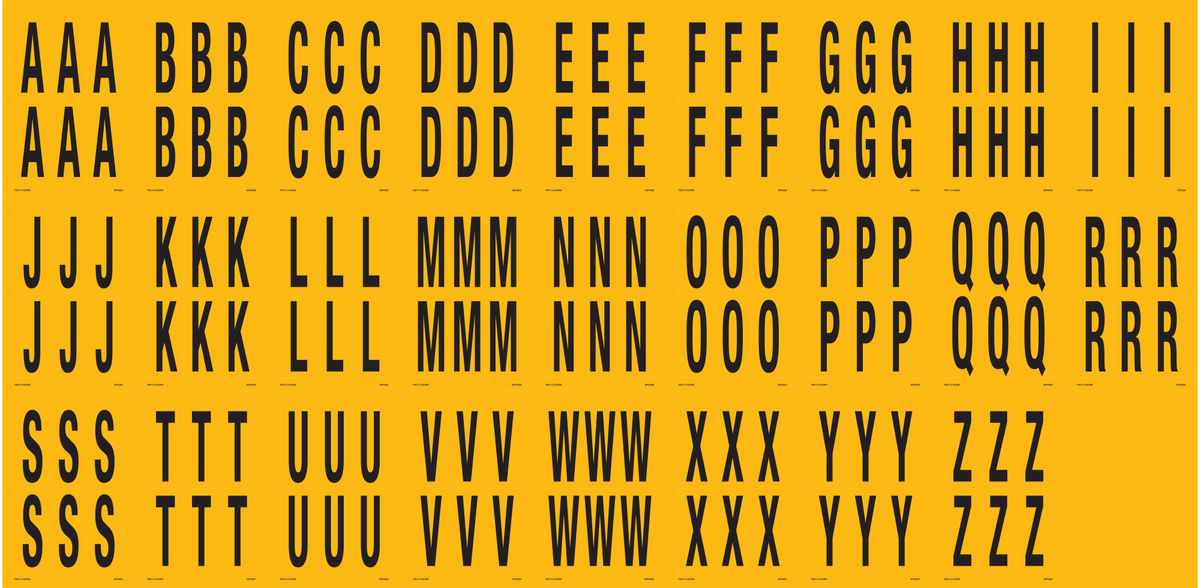 SETS VAN 26 VELLEN, LETTERS A tem Z