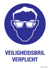 VEILIGHEIDSBRIL VERPLICHT