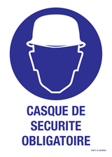 CASQUE DE SECURITE OBLIGATOIRE