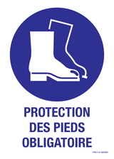 PROTECTION DES PIEDS OBLIGATOIRE