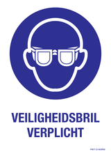 VEILIGHEIDSBRIL VERPLICHT