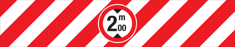PANNEAU D'AVERTISSEMENT, RAYÉ DIAGONALE