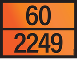 PANNEAU ADR AVEC CODE DE DANGER 60/2294