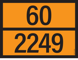 PANNEAU ADR AVEC CODE DE DANGER 60/2294