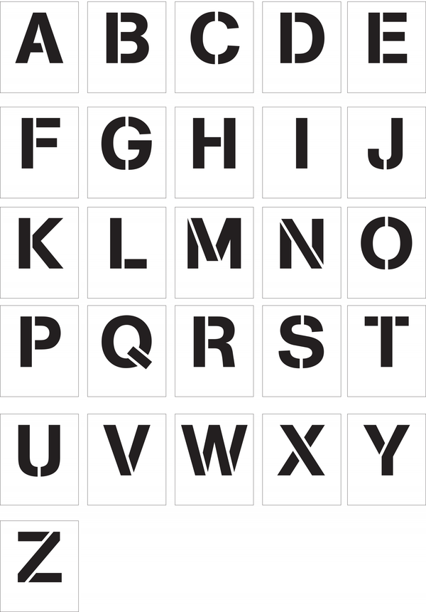 POCHOIRS, ALPHABET A-Z