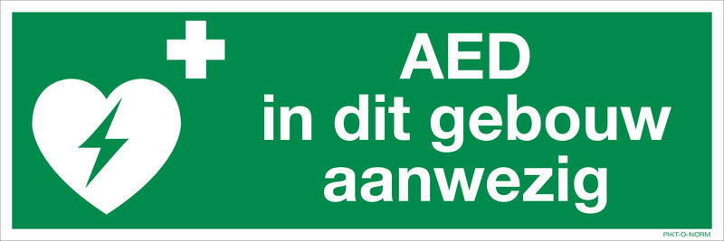 AED IN DIT GEBOUW AANWEZIG