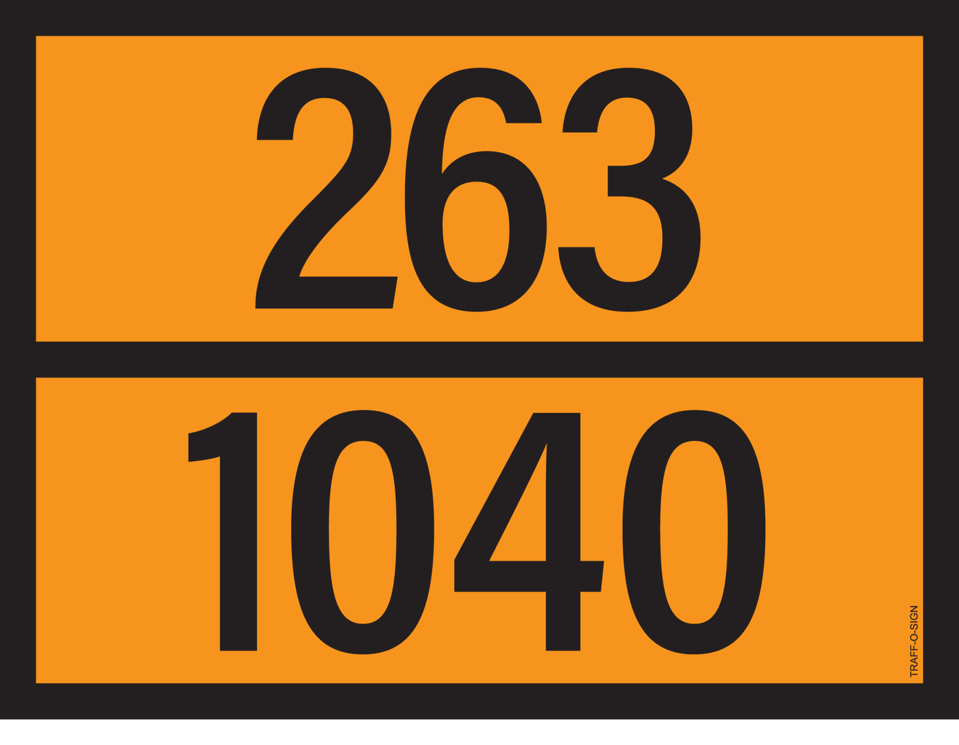 ADR BORD MET GEVARENCODE 263/1040