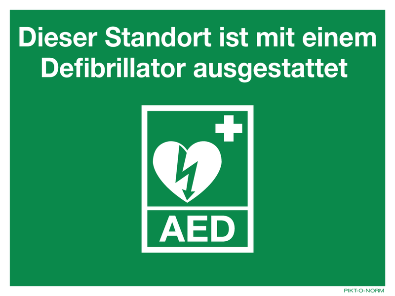 AED, STANDORT MIT DEFIBRILLATOR