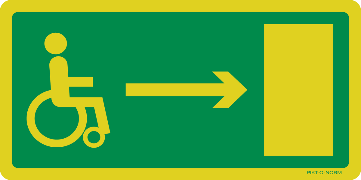 VLUCHTWEG RECHTS VOOR GHANDICAPTEN