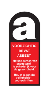VOORZICHTIG. BEVAT ASBEST