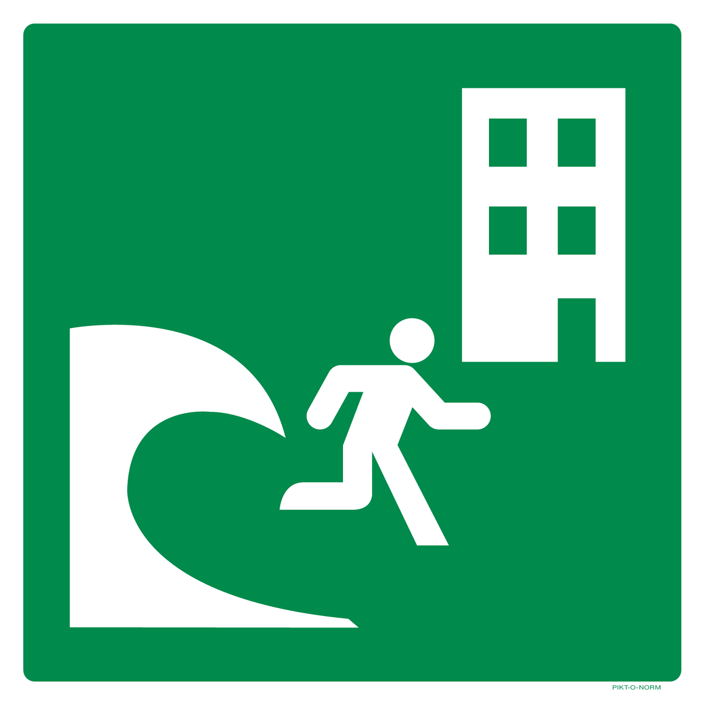 TSUNAMI EVACUATIEGEBOUW ISO7010-E063