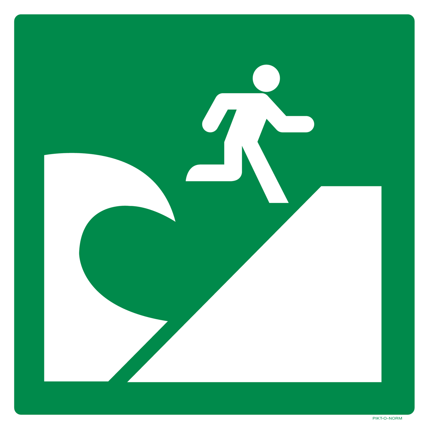 TSUNAMI EVACUATIEZONE ISO7010-E062