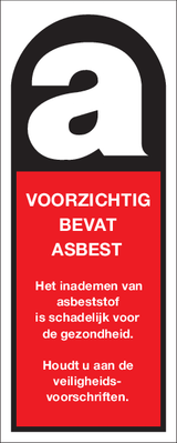 VOORZICHTIG. BEVAT ASBEST