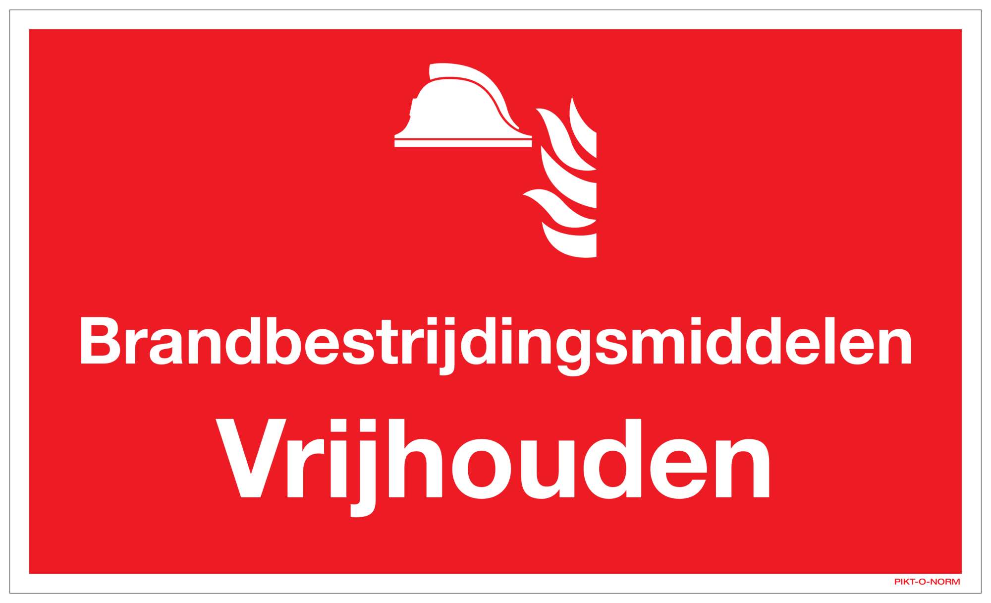 BRANDBESTRIJDINGSMIDDELEN VRIJHOUDEN