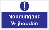 NOODUITGANG VRIJHOUDEN