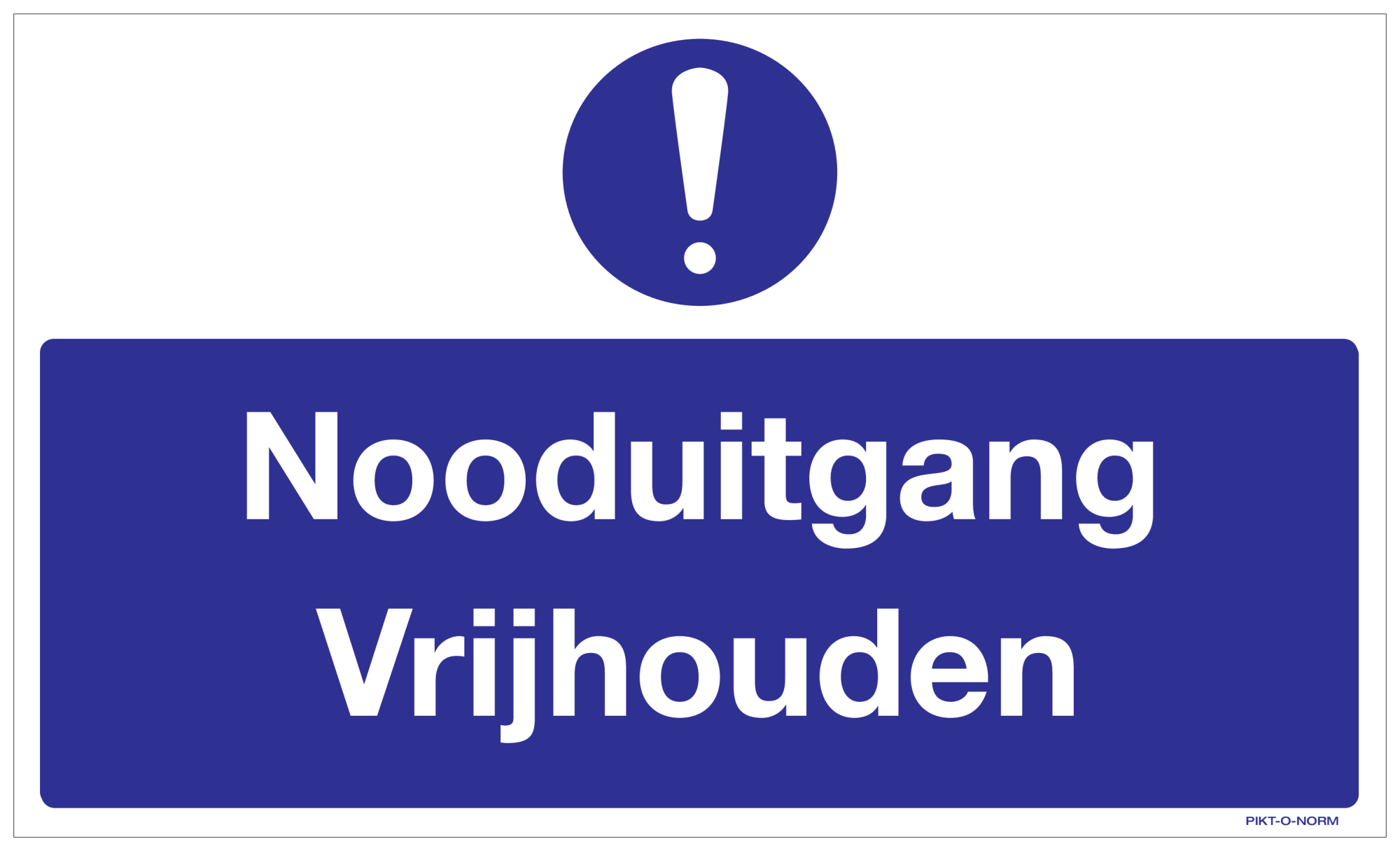 NOODUITGANG VRIJHOUDEN