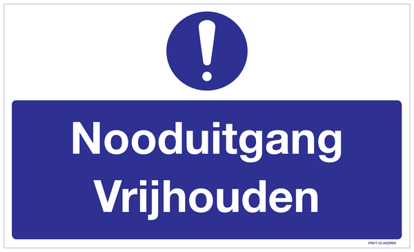 NOODUITGANG VRIJHOUDEN