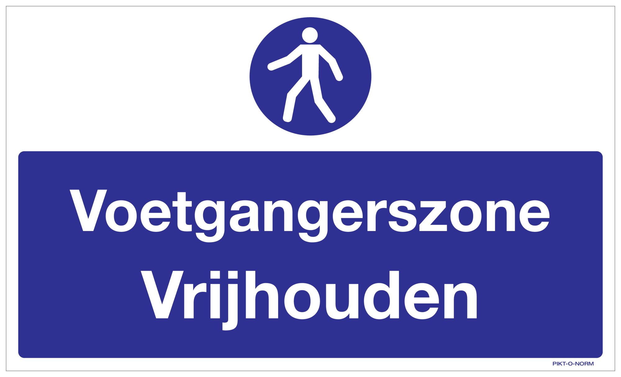 VOETGANGERSZONE VRIJHOUDEN