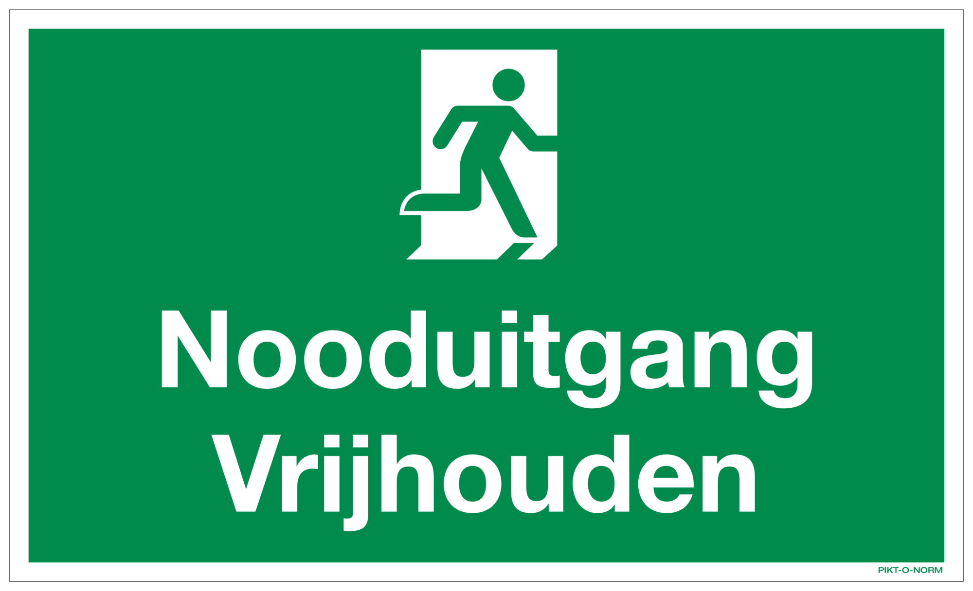 NOODUITGANG VRIJHOUDEN