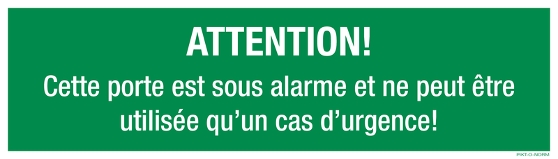 PORTE SOUS ALARME