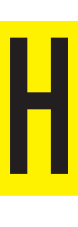 H, LETTRE SUR FEUILLE MAGNETIQUE