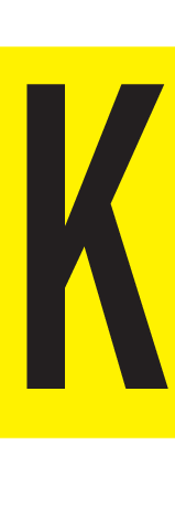 K, LETTRE SUR FEUILLE MAGNETIQUE