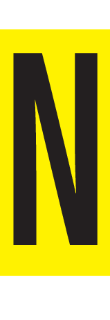 N, LETTRE SUR FEUILLE MAGNETIQUE