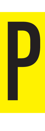 P, LETTRE SUR FEUILLE MAGNETIQUE