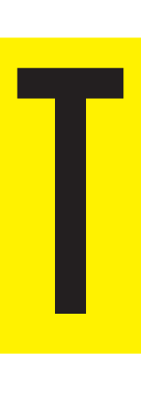 T, LETTRE SUR FEUILLE MAGNETIQUE