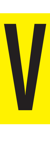 V, LETTRE SUR FEUILLE MAGNETIQUE