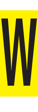 W, LETTRE SUR FEUILLE MAGNETIQUE