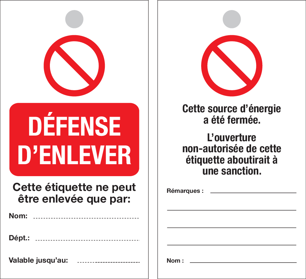 DÉFENSE D'ENLEVER