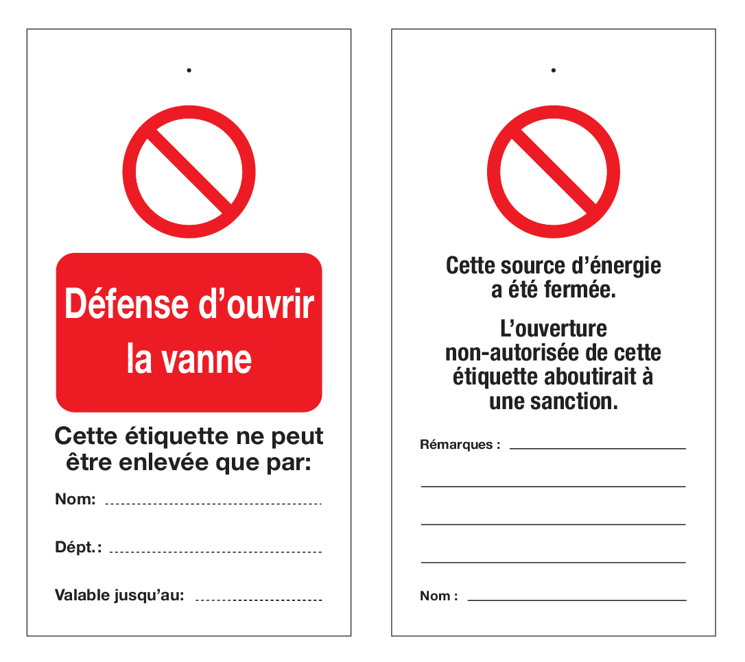 DÉFENSE D'OUVRIR LA VANNE