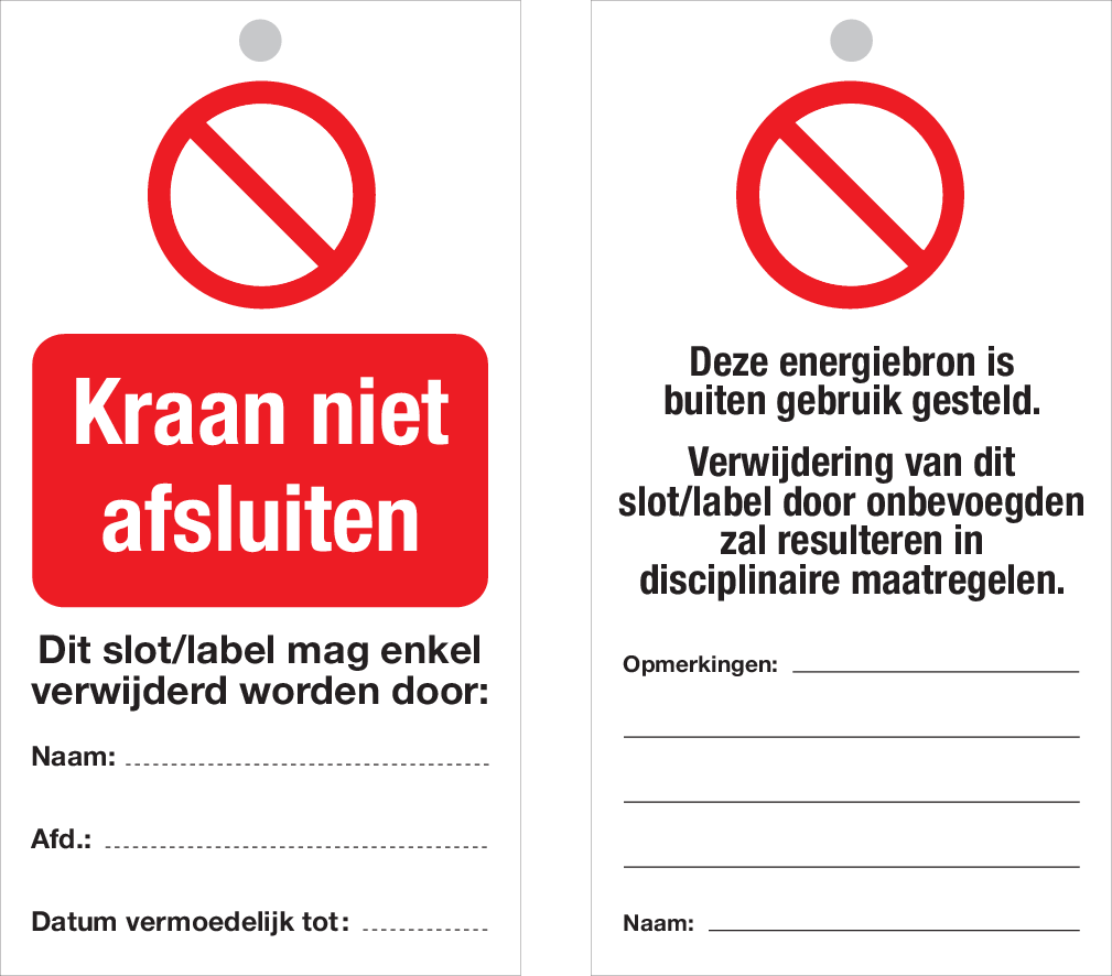 KRAAN NIET SLUITEN